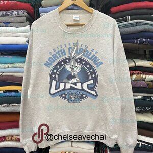 UNC Tar Heels Looney Tunes Bugs Bunny University Of North Unisex Shirt Tee